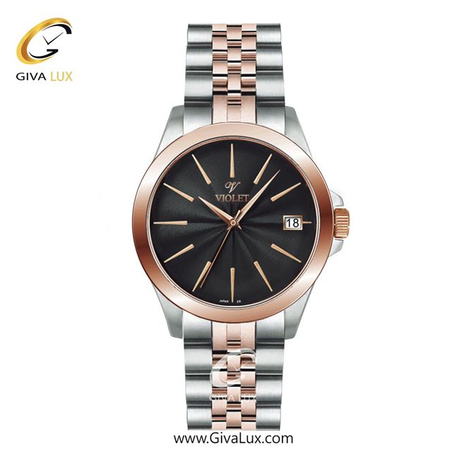 ساعت مچی اورجینال مردانه ویولت VIOLET رزگلد-نقره ای | رزگلد-نقره ای| مشکی| کد رفرنس 0591/2